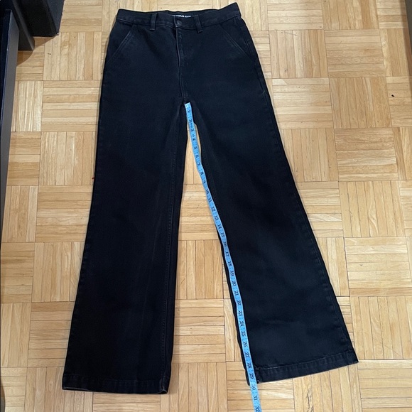 The Kooples Paris Kristy Wide leg cotton Black Denim Jeans made in Turkey As is - Picture 15 of 16